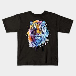 Tiger Color Patterns Kids T-Shirt